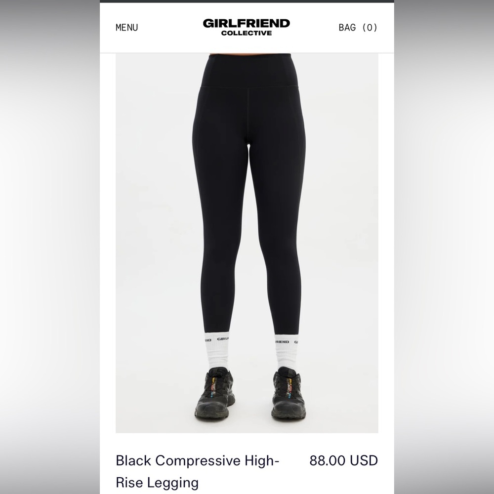 Girlfriend Collective Compressive High-Rise Leggings - black - XL